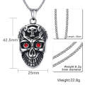 Männer Splitter Punk Skull Maske Charms Edelstahl Anhänger Schmuck